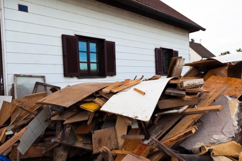 Residential house clearance services being performed